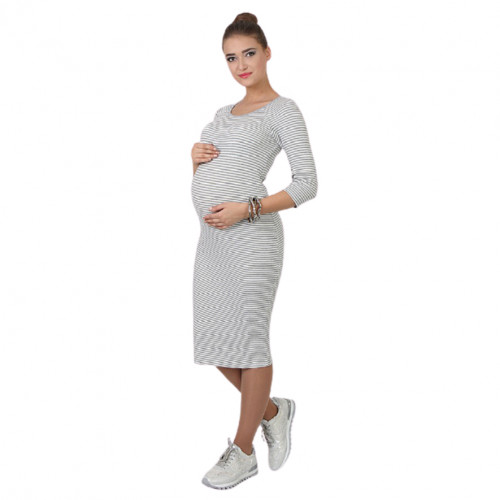 Платье для беременных и кормящих ЮЛА МАМА Teylor (размер XL, серый)