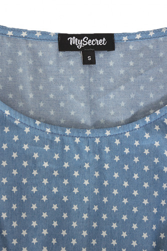 Платье для беременных и кормящих ЮЛА МАМА Celena (размер M, голубой в звёзды)