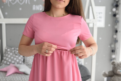 Платье для беременных и кормящих мам HIGH HEELS MOM «Ассоль» (размер L, розовый)