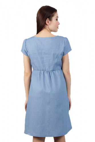 Платье для беременных и кормящих ЮЛА МАМА Celena (размер M, голубой в горошек)