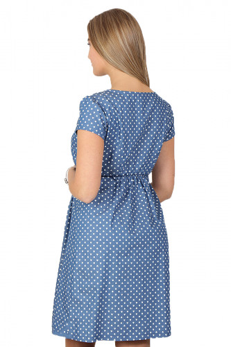 Платье для беременных и кормящих Celena сердечки ЮЛА МАМА (темно синий, размер L)