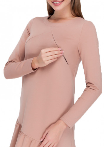 Платье для беременных и кормящих ЮЛА МАМА Joi (размер S, розовый)