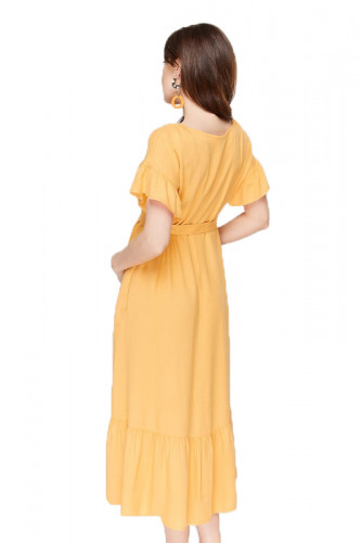 Платье для беременных и кормящих ЮЛА МАМА Zanzibar (размер L, жёлтый)