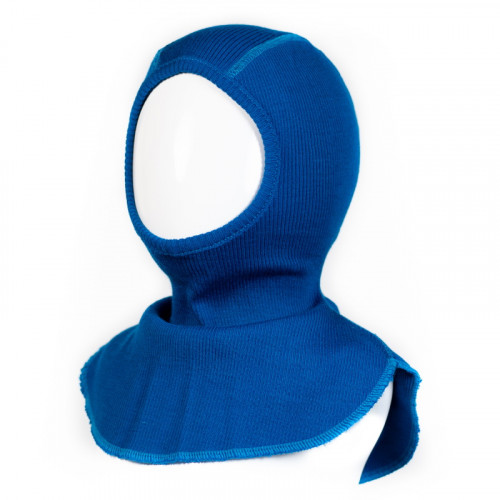 Термошапка-шлем из шерсти мериноса MAM ManyMonths (размер 62-80/86, бирюзово-синий)