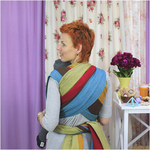 Слинг-шарф LUNA DREAM Rainbow Wool (40 % шерсти) (5,2 м)