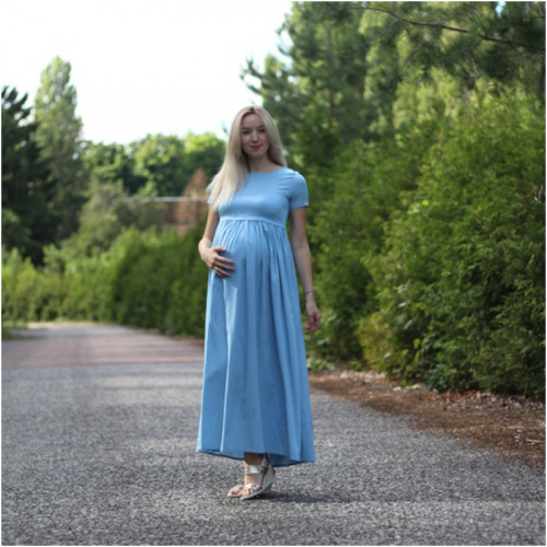 Сарафан для беременных и кормящих мам HIGH HEELS MOM (размер M/L, голубой)