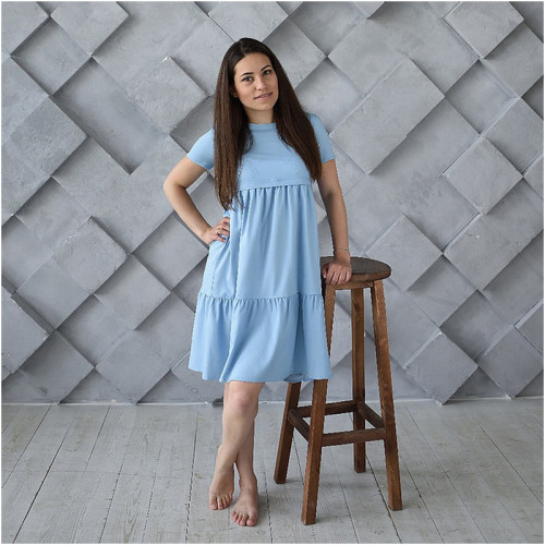 Платье для беременных и кормящих мам HIGH HEELS MOM «Ассоль» (размер L, голубой)
