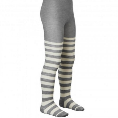 Термоколготки детские NORVEG Merino Wool (размер 134-140, серый в полоску)