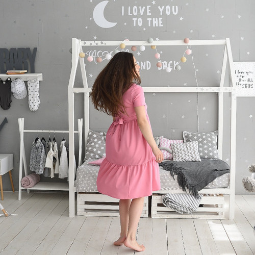 Платье для беременных и кормящих мам HIGH HEELS MOM «Ассоль» (размер L, розовый)