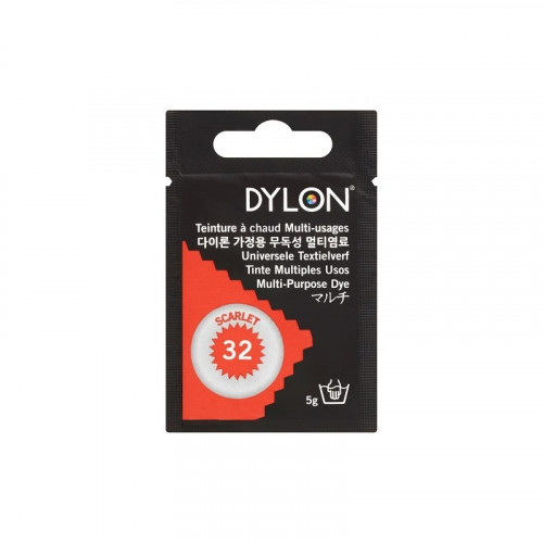 Многоцелевой краситель для ручного окрашивания ткани DYLON Multipurpose Scarlet