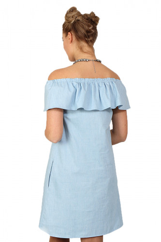 Платье для беременных и кормящих ЮЛА МАМА Chic (размер L, голубой)