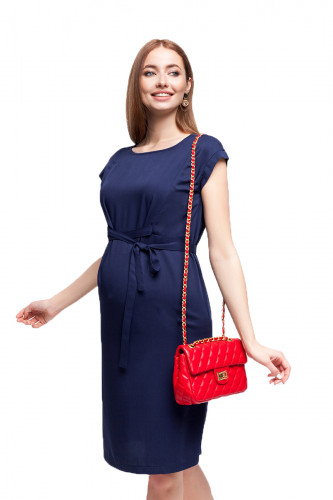 Платье для беременных и кормящих ЮЛА МАМА Andis (размер L, тёмно-синий)