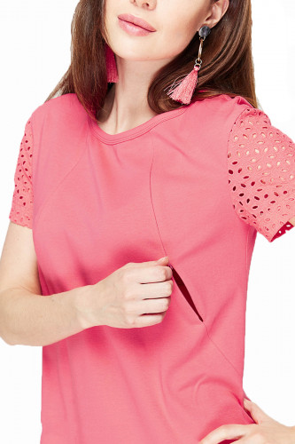 Платье для беременных и кормящих ЮЛА МАМА Dream (размер XL, розовый)