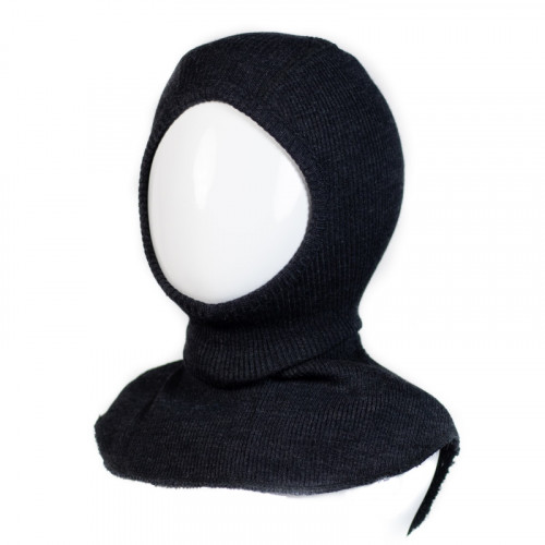 Термошапка-шлем из шерсти мериноса MAM ManyMonths (размер 62-80/86, чёрный)