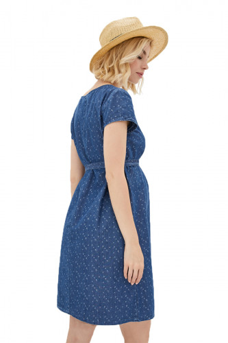 Платье для беременных и кормящих ЮЛА МАМА Grace (размер M, синий в якоря)