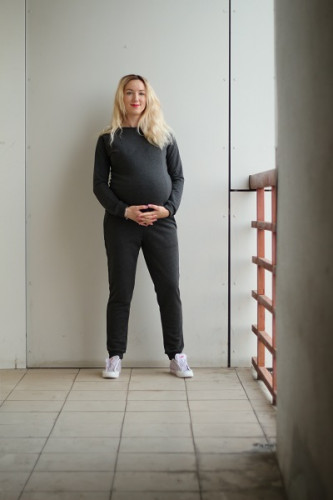Спортивный костюм для беременных и кормящих мам HIGH HEELS MOM (размер M, тёмно-серый)