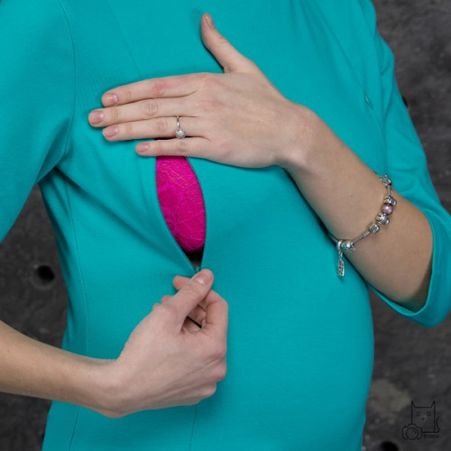 Свитшот для беременных и кормящих мам HIGH HEELS MOM (размер S/М, зелёный)