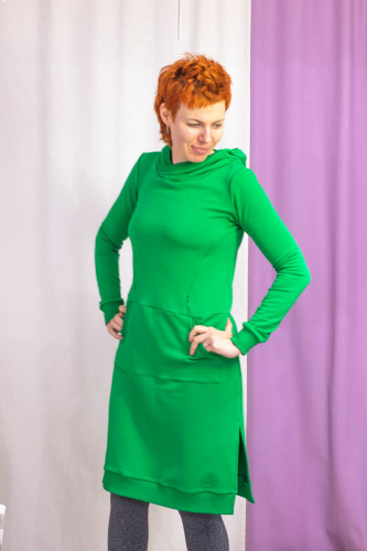 Платье-свитшот для беременных и кормящих HIGH HEELS MOM (размер S, зелёный)