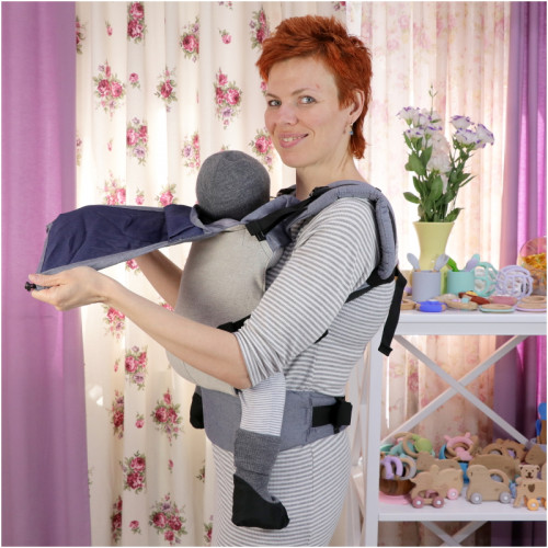 Слинг-рюкзак TOPA-TOP Toddler Grey with Silver