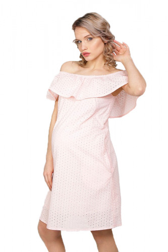 Платье для беременных и кормящих ЮЛА МАМА Elezevin (размер L, розовый)