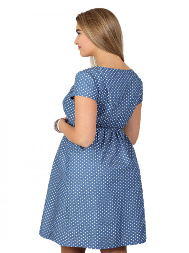 Платье для беременных и кормящих ЮЛА МАМА Celena (размер XL, тёмно-синий в звёзды)