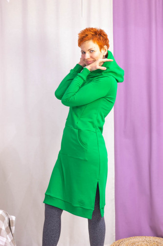 Платье-свитшот для беременных и кормящих HIGH HEELS MOM (размер S, зелёный)