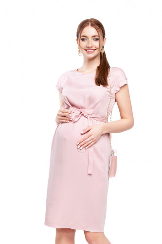 Платье для беременных и кормящих ЮЛА МАМА Andis (размер S, пудровый)