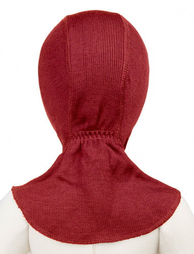 Термошапка-шлем из шерсти мериноса MAM ManyMonths (размер 110-122/128, бордовый)