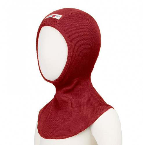 Термошапка-шлем из шерсти мериноса MAM ManyMonths (размер 62-80/86, бордовый)