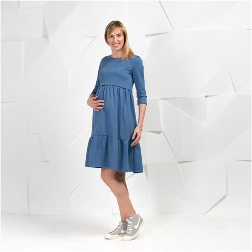 Платье для беременных и кормящих мам HIGH HEELS MOM «Ассоль» (размер M, синий)