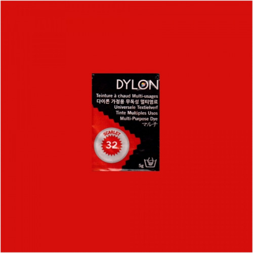 Многоцелевой краситель для ручного окрашивания ткани DYLON Multipurpose Scarlet