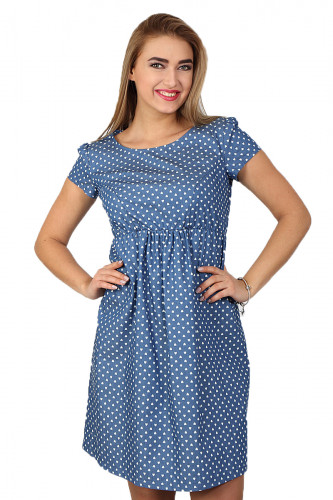 Платье для беременных и кормящих Celena сердечки ЮЛА МАМА (темно синий, размер XL)