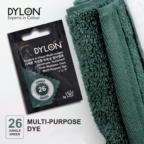 Многоцелевой краситель для ручного окрашивания ткани DYLON Multipurpose Jungle Green