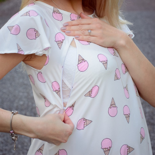 Платье &quot;Мороженое&quot; для беременных и кормящих мам HIGH HEELS MOM, размер S/M