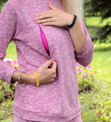 Спортивный костюм для беременных и кормящих мам HIGH HEELS MOM (размер S, розовый)