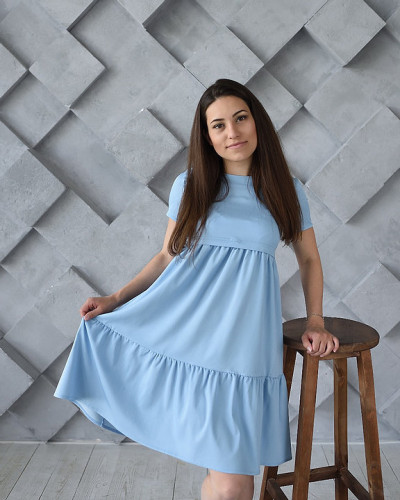 Платье для беременных и кормящих мам HIGH HEELS MOM «Ассоль» (размер M, голубой)