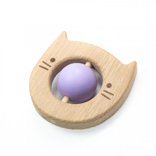 Прорезыватель для зубов SLINGOPARK «Деревяшка Котёнок»