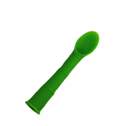 Ложечка силиконовая с присоской SLINGOPARK (тёмно-зелёный)